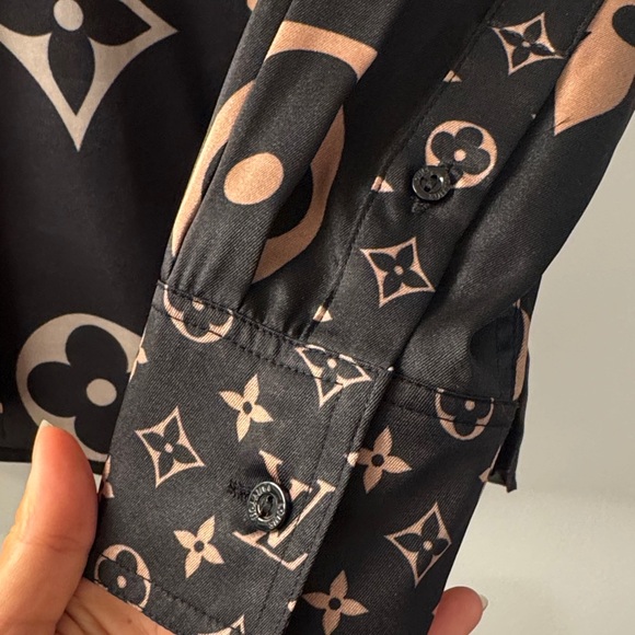 Louis Vuitton Black and Brown Button Down Shirt - Picture 6 of 9